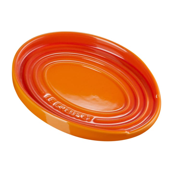 Oval holder for serving spoon, Volcanic Le Creuset