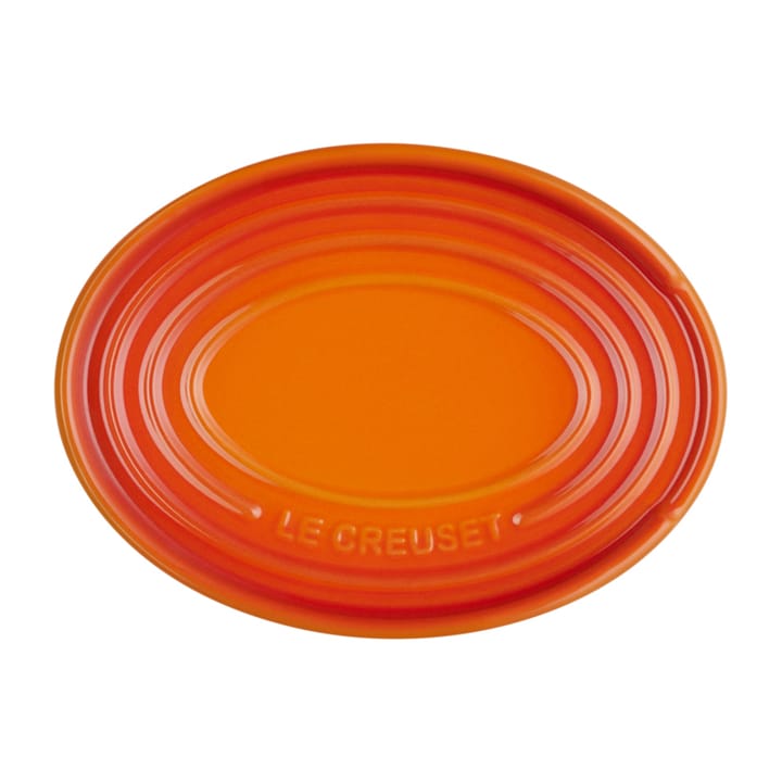 Oval holder for serving spoon, Volcanic Le Creuset