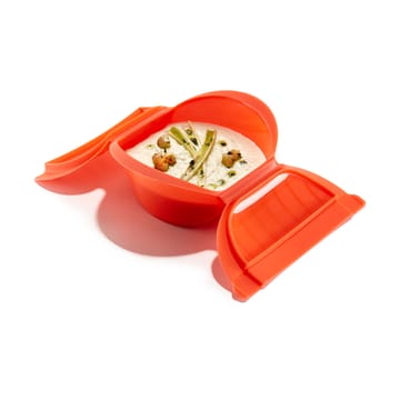 Lékué deep steamer micro 1–2 servings. - Red - Lékué