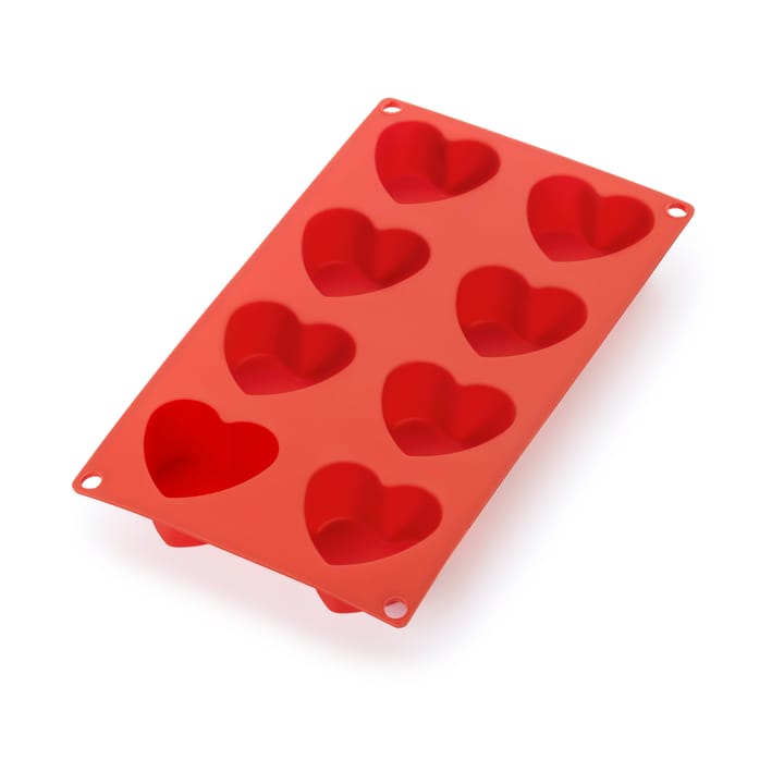 Lékué heart shape silicone 8 pcs - Red - Lékué