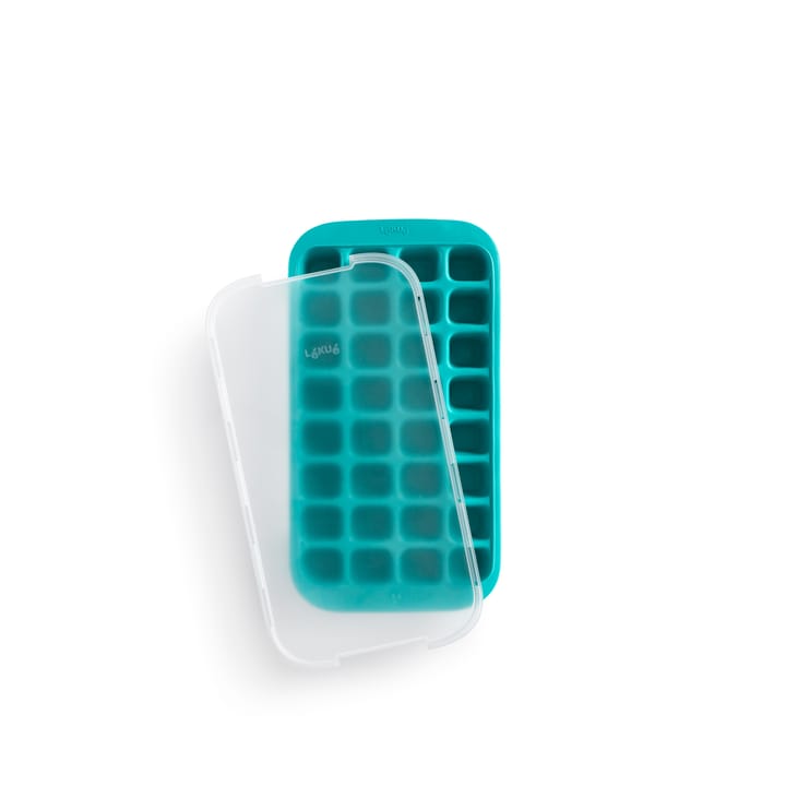 Lékué ice cube mold silicone with lid - Turquoise - Lékué