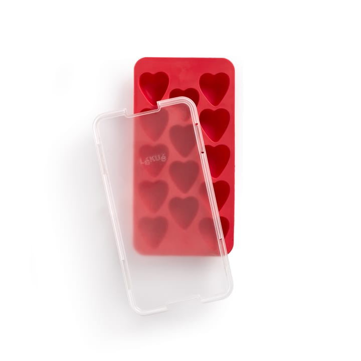 Lékué ice cube tray with lid red - Heart - Lékué