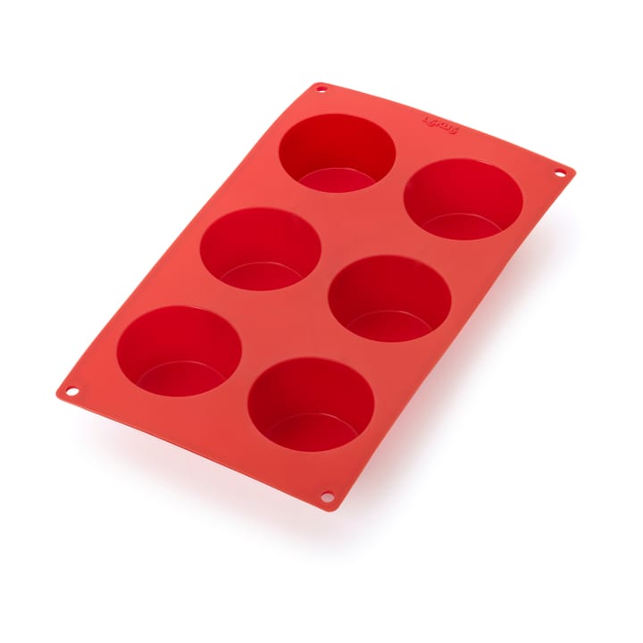 Lékué muffin mold silicone 6 pcs - Red - Lékué