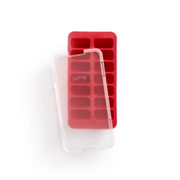 Lékué rectangular ice cube tray with lid - Red - Lékué