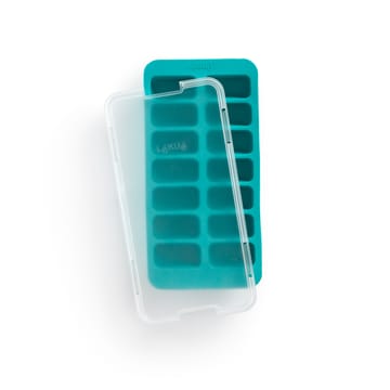 Lékué rectangular ice cube tray with lid - Turquoise - Lékué