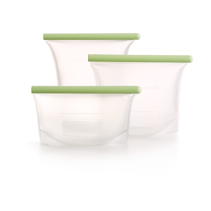 Lékué reusable silicone bag 3 pieces - Green - Lékué