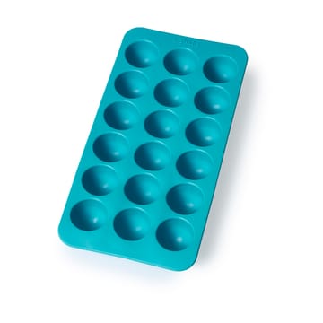 Lékué round ice cube mold silicone with lid - Turquoise - Lékué