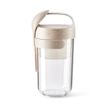 Lékué To Go jar organic with spoon beige - 0.4 L - Lékué