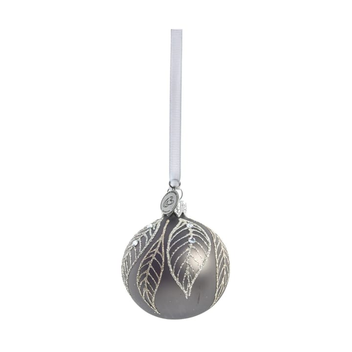 Cadelia Christmas bauble Ø6 cm, Dark grey, leaf Lene Bjerre