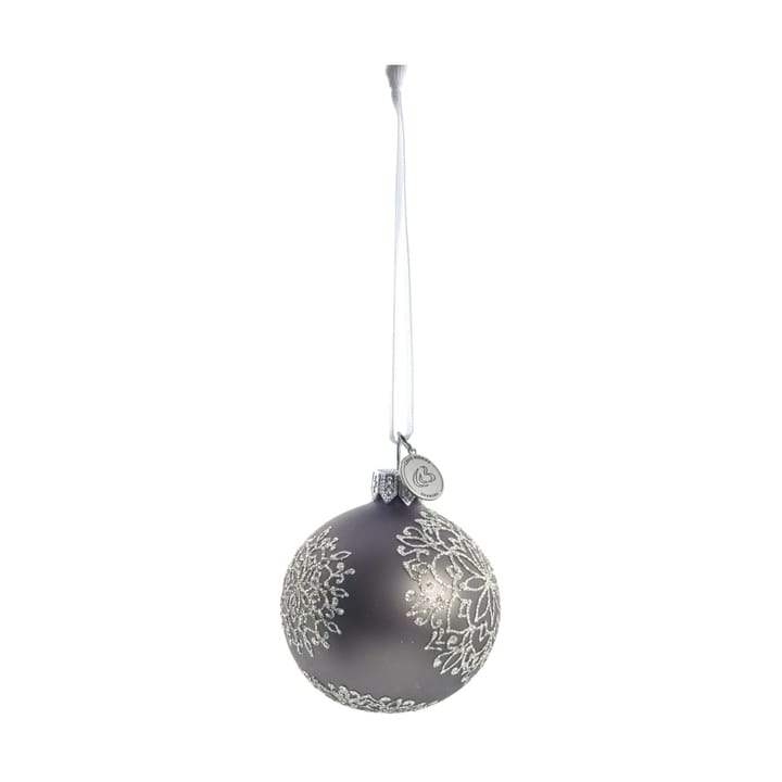 Cadelia Christmas bauble Ø6 cm, Dark grey, snowflake Lene Bjerre