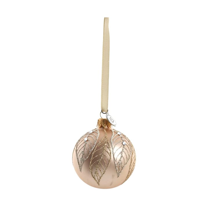 Cadelia Christmas bauble Ø6 cm - Rose, leaves - Lene Bjerre