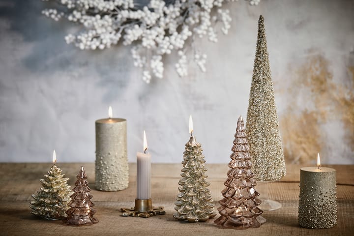 Caville candle sticks snow flake 9.5 cm, light gold Lene Bjerre