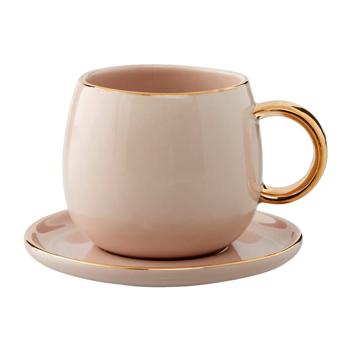 Clara espresso cup with saucer 15 cl, Rose-light gold Lene Bjerre