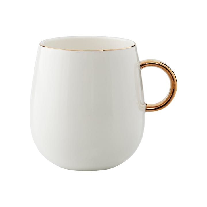 Clara mug with handle 27 cl, White-light gold Lene Bjerre