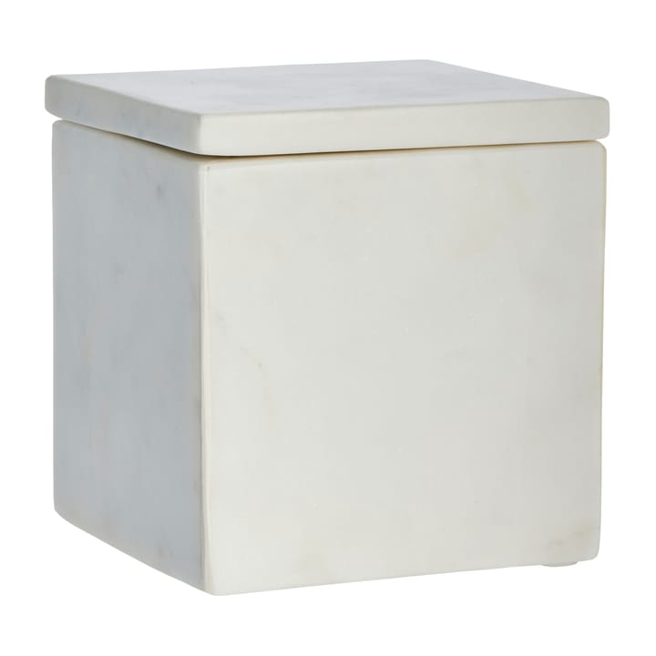 Ellia storage box marble 12x12 cm, White Lene Bjerre