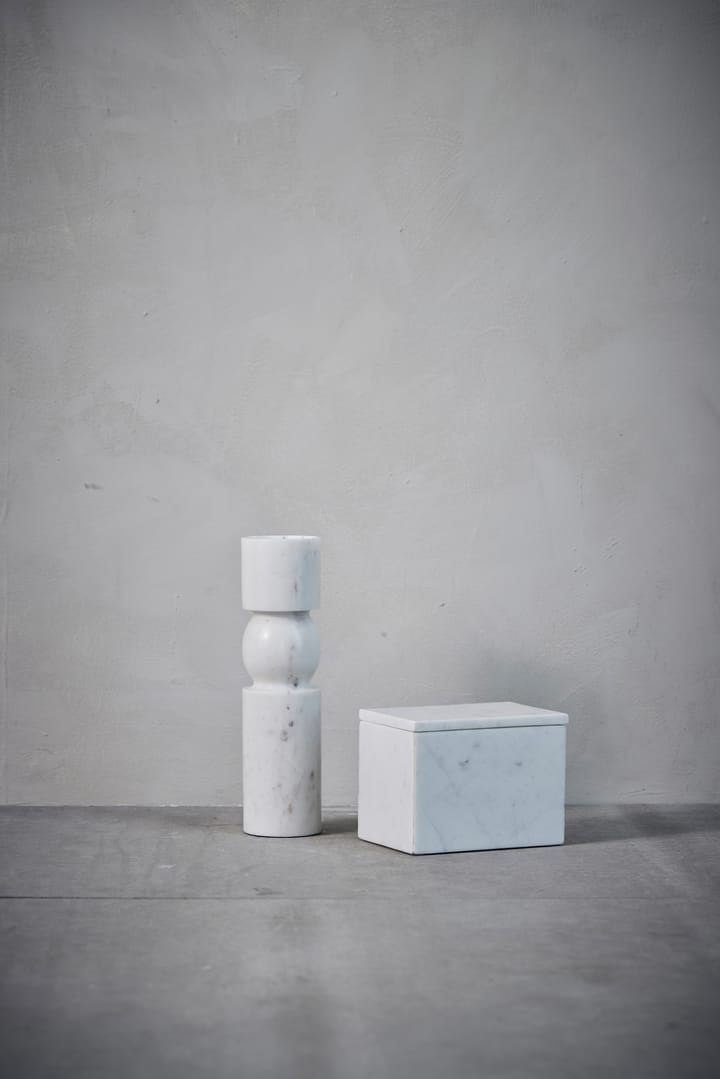 Ellia storage box marble 16.5x11.5 cm, White Lene Bjerre