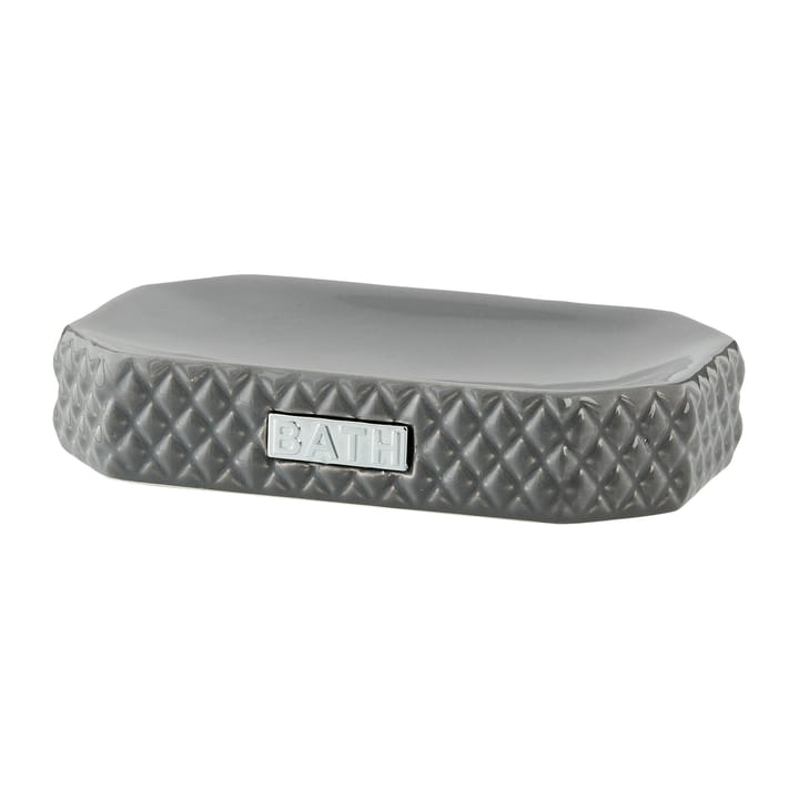 Marion soap holder 13.5x9 cm - Monument grey-silver - Lene Bjerre