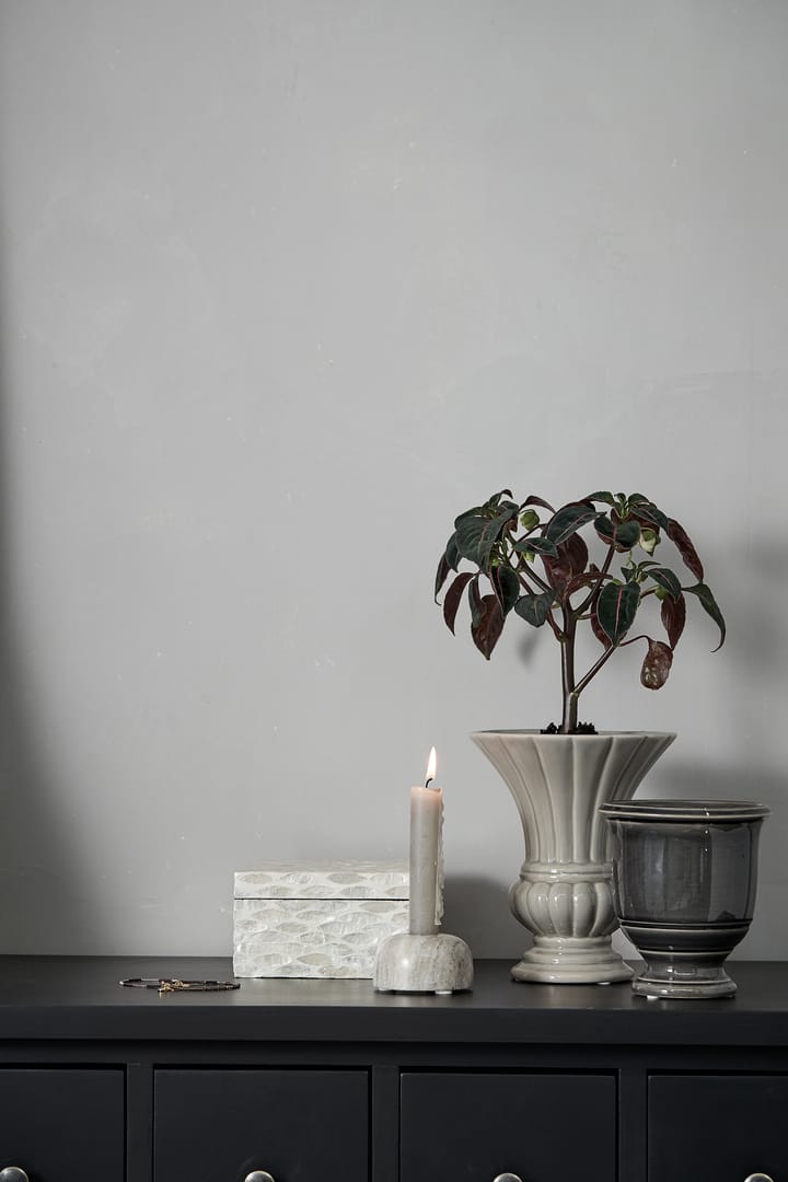 Marmilla candlesticks Ø7.5 cm, Light brown marble Lene Bjerre