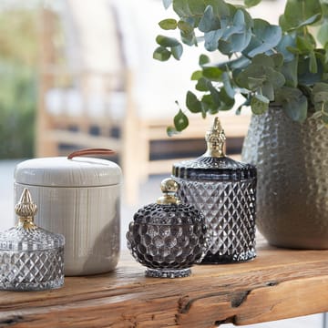 Miya storage jar with lid Ø10.5 cm - Dark grey - Lene Bjerre