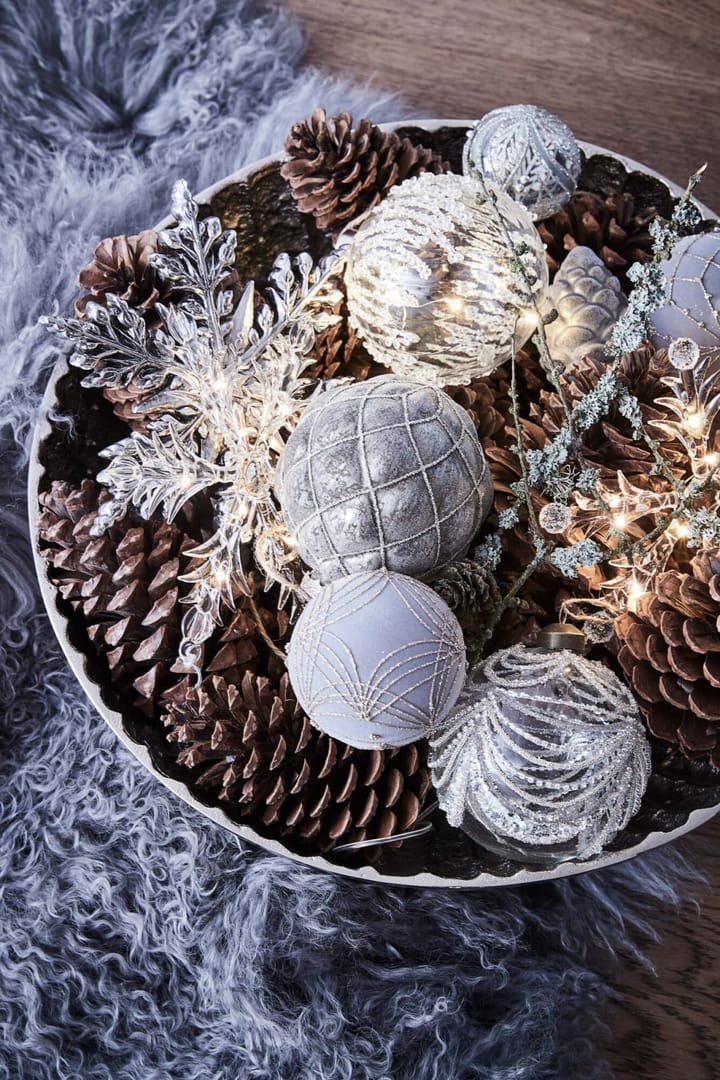 Norille Christmas bauble Ø11 cm, Dark grey, mesh Lene Bjerre