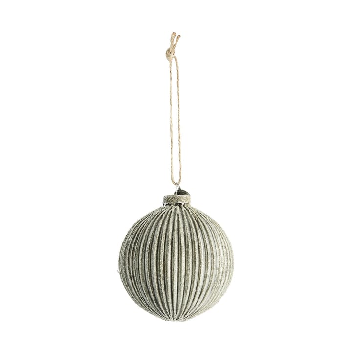 Norille Christmas bauble Ø11 cm, Dark grey, ribbed Lene Bjerre