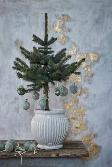 Norille Christmas bauble Ø11 cm - Dusty green, mesh - Lene Bjerre