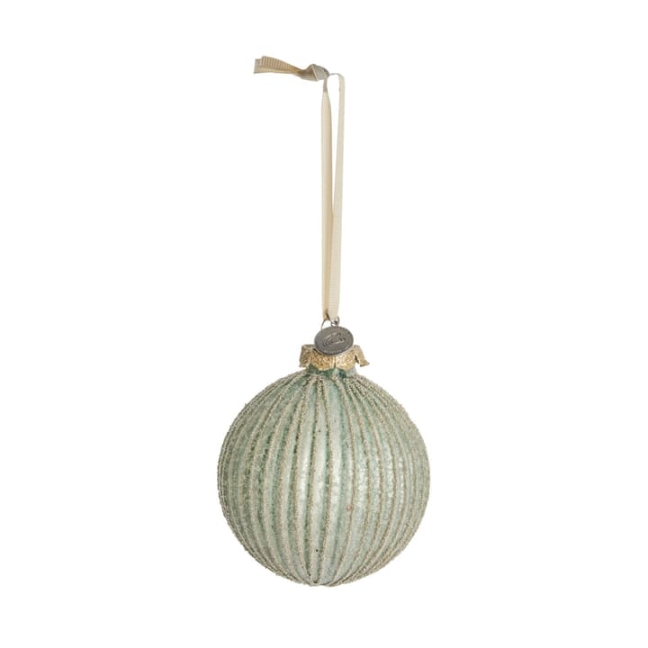 Norille Christmas bauble Ø9 cm, Dusty green ribbed Lene Bjerre