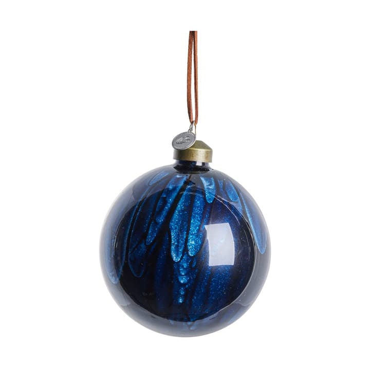 Nosille Christmas tree bauble round Ø10 cm, Dark blue Lene Bjerre