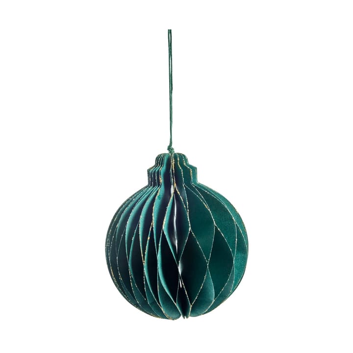 Pappia Christmas tree decoration 12 cm, Dark green, round Lene Bjerre