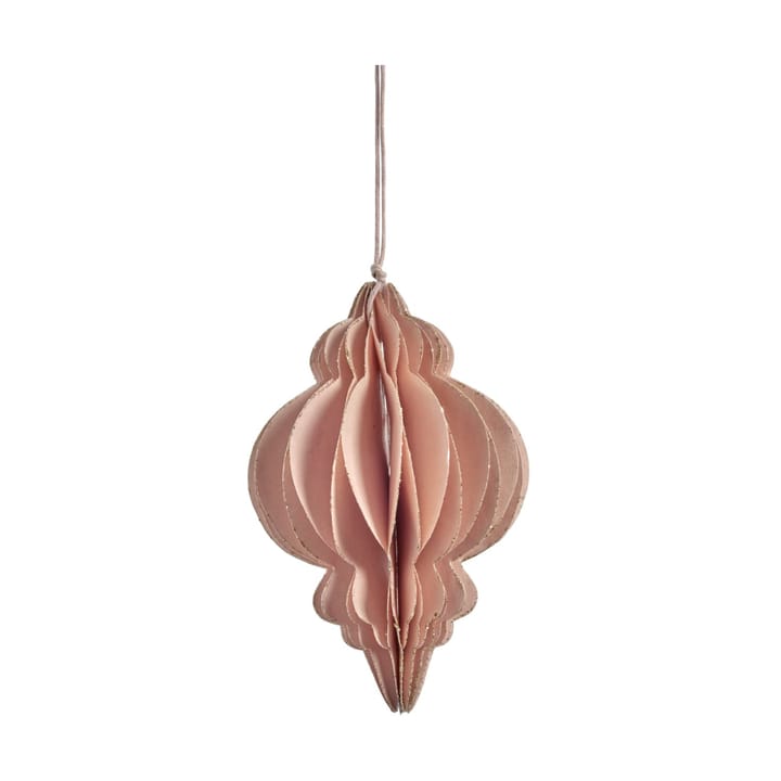 Pappia Christmas tree decoration 12 cm - Rose, elongated - Lene Bjerre