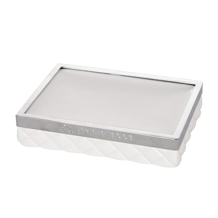 Portia soap dish, white-silver Lene Bjerre