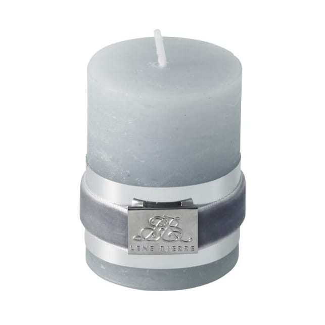 Rustic block candle Ø4.5 cm, 6 cm, Light grey Lene Bjerre