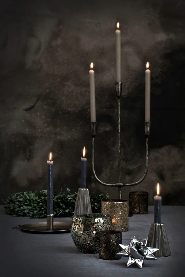 Rustic candle 28 cm, Dark grey Lene Bjerre