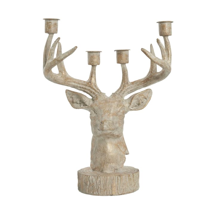 Serafina candle holder deer 31 cm, Antique gold light Lene Bjerre