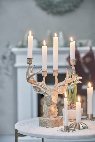 Serafina candle holder deer 31 cm - Antique gold light - Lene Bjerre