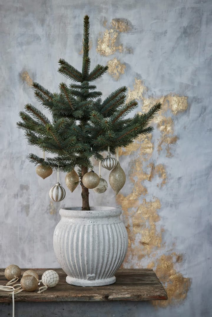 Velvitie Christmas tree decoration 14 cm, Light gold Lene Bjerre