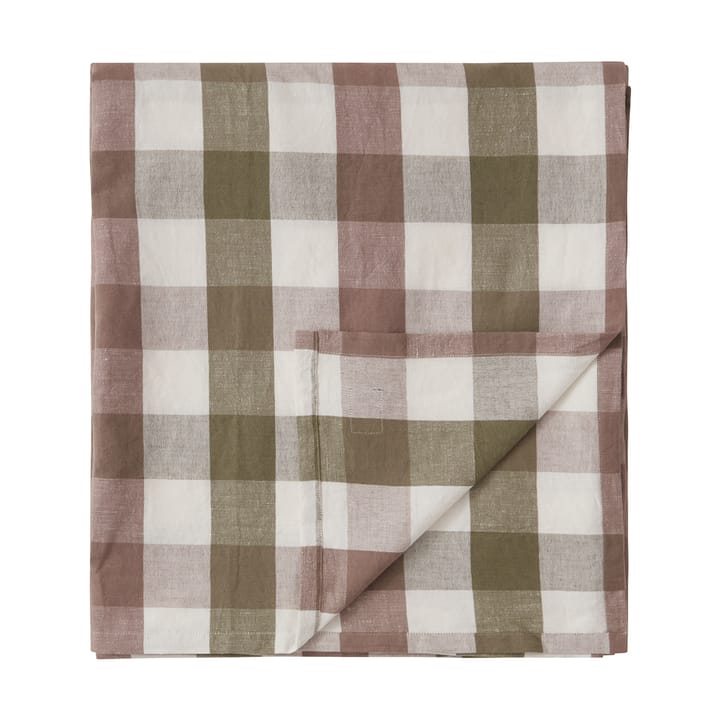 Checked Cotton Linen tablecloth 150x250 cm, Olive Lexington