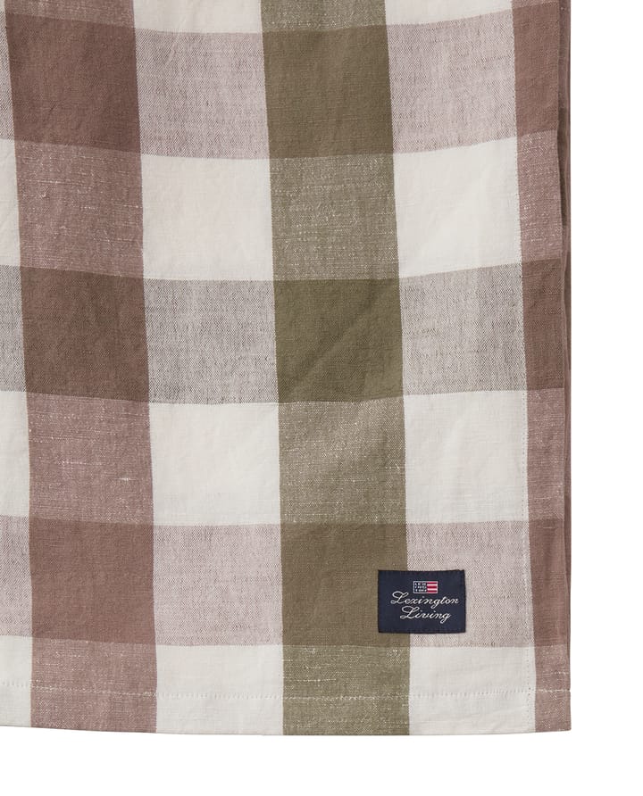 Checked Cotton Linen tablecloth 150x250 cm, Olive Lexington