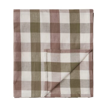 Checked Cotton Linen tablecloth 150x350 cm - Olive - Lexington