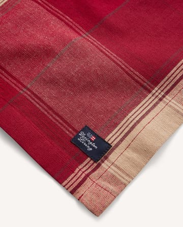 Checked linen-cotton placemat 40x50 cm - Red-beige - Lexington