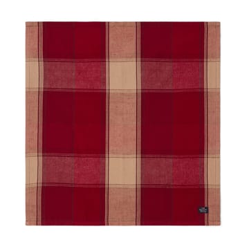 Checked linen-cotton tablecloth napkin 50x50 cm - Red-beige - Lexington