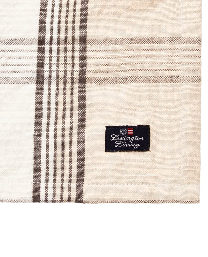 Checked Linen/Cotton fabric napkin 50x50 cm, Beige Lexington