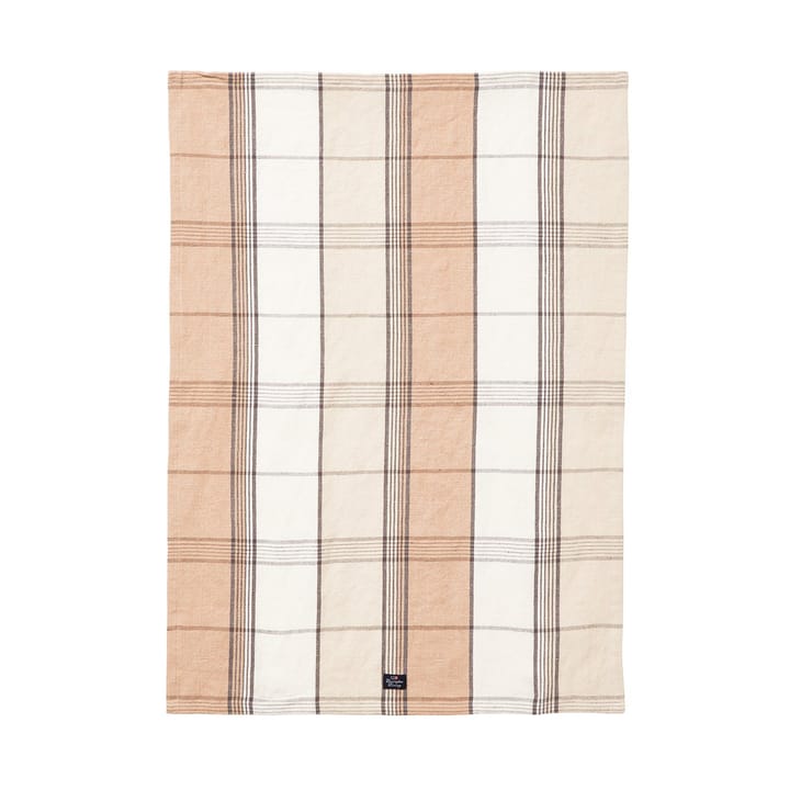 Checked Linen/Cotton kitchen towel 50x70 cm, Beige-white Lexington