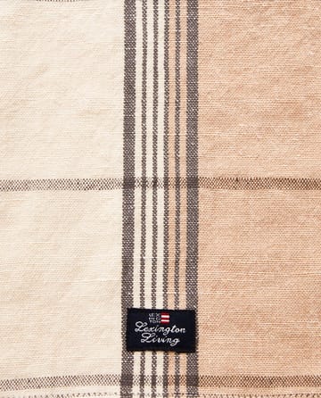 Checked Linen/Cotton kitchen towel 50x70 cm - Beige-white - Lexington