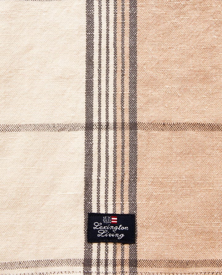 Checked Linen/Cotton kitchen towel 50x70 cm, Beige-white Lexington