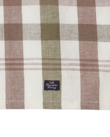 Checked Linen/Cotton kitchen towel 50x70 cm - Olive - Lexington