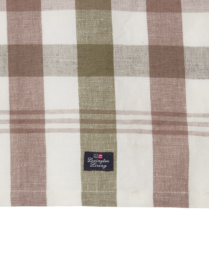 Checked Linen/Cotton kitchen towel 50x70 cm, Olive Lexington