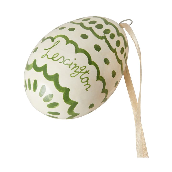 Easter Eggs in Papier Maché Easter ornaments 2-pack, Green-yellow Lexington