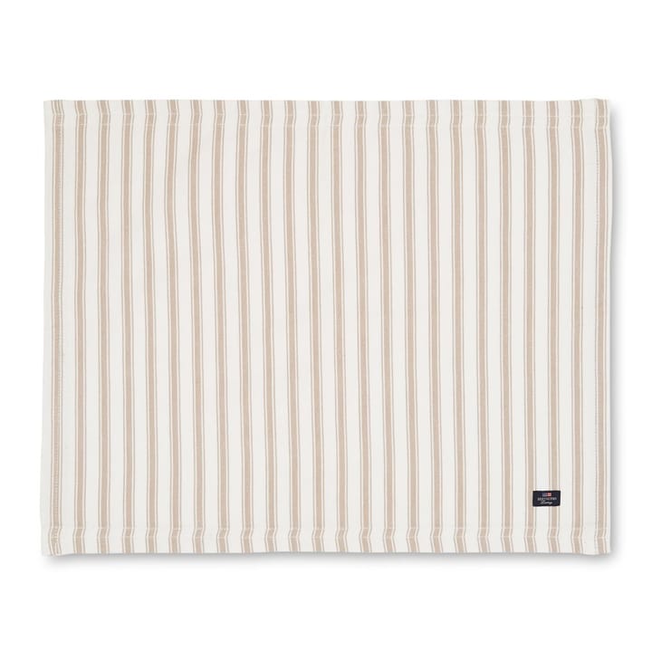 Icons Herringbone Striped placemat 40x50 cm - beige-white - Lexington