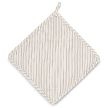 Icons Herringbone Striped pot holder - beige-white - Lexington